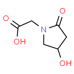 ChemSpider 2D Image | (4-Hydroxy-2-oxo-1-pyrrolidinyl)acetic acid | C6H9NO4