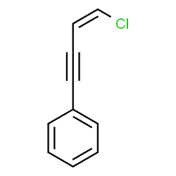 ChemSpider 2D Image | [(3Z)-4-Chloro-3-buten-1-yn-1-yl]benzene | C10H7Cl