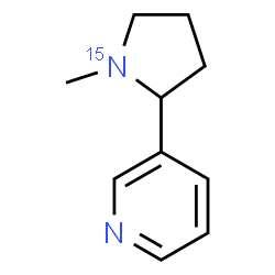 ChemSpider 2D Image | 3-[1-Methyl(~15~N)-2-pyrrolidinyl]pyridine | C10H14N15N