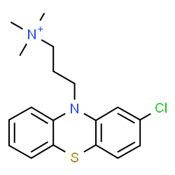 ChemSpider 2D Image | 2-Chloro-N,N,N-trimethyl-10H-phenothiazine-10-propanaminium | C18H22ClN2S