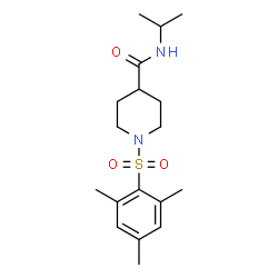 ChemSpider 2D Image | N-Isopropyl-1-(mesitylsulfonyl)-4-piperidinecarboxamide | C18H28N2O3S