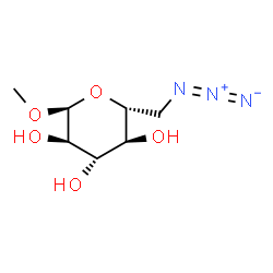 ChemSpider 2D Image | Methyl 6-azido-6-deoxy-alpha-D-glucopyranoside | C7H13N3O5