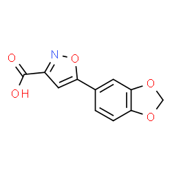 ChemSpider 2D Image | 5-(1,3-Benzodioxol-5-yl)-3-isoxazolecarboxylic acid | C11H7NO5