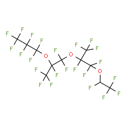 ChemSpider 2D Image | propane, 1,1,1,2,3,3-hexafluoro-2-(heptafluoropropoxy)-3-(1,2,2-trifluoro-2-(1,2,2,2-tetrafluoroethoxy)-1-(trifluoromethyl)ethoxy)- | C11HF23O3