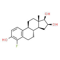 ChemSpider 2D Image | (16beta,17beta)-4-Fluoroestra-1,3,5(10)-triene-3,16,17-triol | C18H23FO3