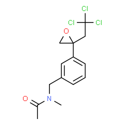 ChemSpider 2D Image | N-Methyl-N-{3-[2-(2,2,2-trichloroethyl)-2-oxiranyl]benzyl}acetamide | C14H16Cl3NO2