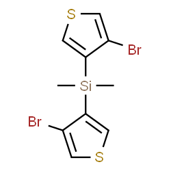 ChemSpider 2D Image | Bis(4-bromo-3-thienyl)(dimethyl)silane | C10H10Br2S2Si