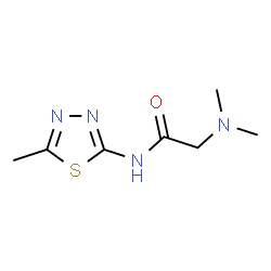ChemSpider 2D Image | N~2~,N~2~-Dimethyl-N-(5-methyl-1,3,4-thiadiazol-2-yl)glycinamide | C7H12N4OS