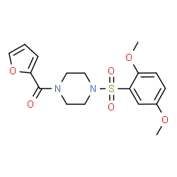 ChemSpider 2D Image | {4-[(2,5-Dimethoxyphenyl)sulfonyl]-1-piperazinyl}(2-furyl)methanone | C17H20N2O6S