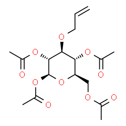 ChemSpider 2D Image | 1,2,4,6-Tetra-O-acetyl-3-O-allyl-β-D-glucopyranose | C17H24O10