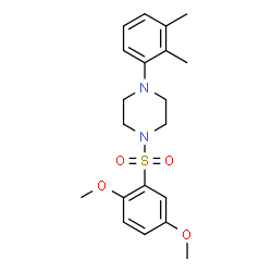 ChemSpider 2D Image | 1-[(2,5-Dimethoxyphenyl)sulfonyl]-4-(2,3-dimethylphenyl)piperazine | C20H26N2O4S