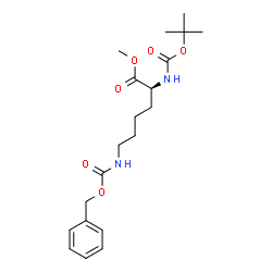 ChemSpider 2D Image | N2-[(1,1-Dimethylethoxy)carbonyl]-N6-[(phenylmethoxy)carbonyl]-L-lysine methyl ester | C20H30N2O6
