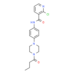 ChemSpider 2D Image | N-[4-(4-Butyryl-1-piperazinyl)phenyl]-2-chloronicotinamide | C20H23ClN4O2