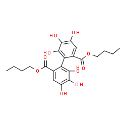 ChemSpider 2D Image | Dibutyl 4,4',5,5',6,6'-hexahydroxy-2,2'-biphenyldicarboxylate | C22H26O10