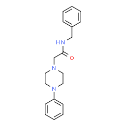 ChemSpider 2D Image | N-Benzyl-2-(4-phenyl-1-piperazinyl)acetamide | C19H23N3O