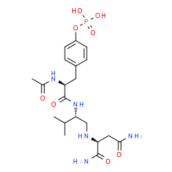 ChemSpider 2D Image | N~2~-{(2S)-2-[(N-Acetyl-O-phosphono-L-tyrosyl)amino]-3-methylbutyl}-L-aspartamide | C20H32N5O8P