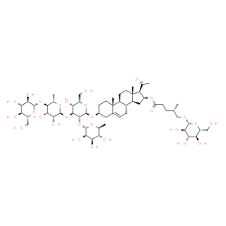 ChemSpider 2D Image | (3beta,16beta)-3-{[6-Deoxy-alpha-L-mannopyranosyl-(1->2)-[beta-D-glucopyranosyl-(1->4)-6-deoxy-alpha-L-mannopyranosyl-(1->3)]-beta-D-glucopyranosyl]oxy}-20-oxopregn-5-en-16-yl (4S)-5-(beta-D-glucopyra
nosyloxy)-4-methylpentanoate | C57H92O28