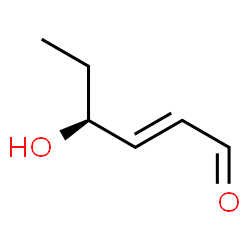 ChemSpider 2D Image | (2E,4S)-4-Hydroxy-2-hexenal | C6H10O2