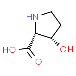 ChemSpider 2D Image | cis-3-hydroxy-d-proline | C5H9NO3