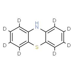 ChemSpider 2D Image | (1,2,3,4,6,7,8,9-~2~H_8_)-10H-Phenothiazine | C12HD8NS