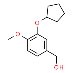 ChemSpider 2D Image | 3-Cyclopentyloxy-4-methoxybenzyl alcohol | C13H18O3