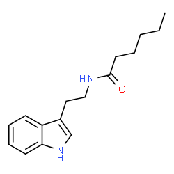 ChemSpider 2D Image | N-[2-(1H-Indol-3-yl)ethyl]hexanamide | C16H22N2O
