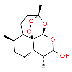 ChemSpider 2D Image | (1R,5R,8S,9R,12R,13R)-1,5,9-Trimethyl-11,14,15,16-tetraoxatetracyclo[10.3.1.0~4,13~.0~8,13~]hexadecan-10-ol | C15H24O5