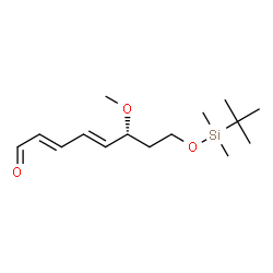 ChemSpider 2D Image | (2E,4E,6R)-8-{[Dimethyl(2-methyl-2-propanyl)silyl]oxy}-6-methoxy-2,4-octadienal | C15H28O3Si