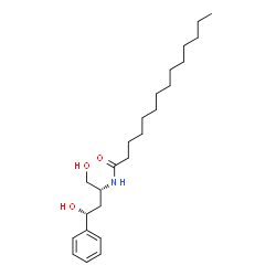 ChemSpider 2D Image | N-[(2R,4R)-1,4-Dihydroxy-4-phenyl-2-butanyl]tetradecanamide | C24H41NO3