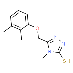 ChemSpider 2D Image | 5-((2,3-Dimethylphenoxy)methyl)-4-methyl-4H-1,2,4-triazole-3-thiol | C12H15N3OS
