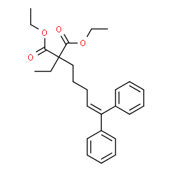 ChemSpider 2D Image | Diethyl (5,5-diphenyl-4-penten-1-yl)(ethyl)malonate | C26H32O4