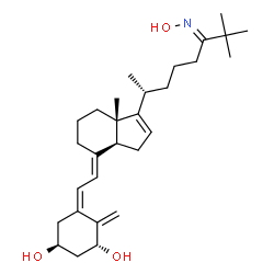 ChemSpider 2D Image | (1S,3R,5Z)-5-[(2E)-2-{(3aS,7aS)-1-[(2R,6E)-6-(Hydroxyimino)-7,7-dimethyl-2-octanyl]-7a-methyl-3,3a,5,6,7,7a-hexahydro-4H-inden-4-ylidene}ethylidene]-4-methylene-1,3-cyclohexanediol (non-preferred name
) | C29H45NO3