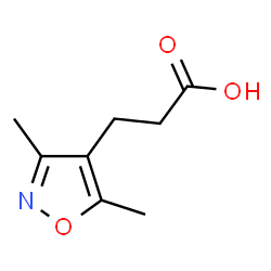 ChemSpider 2D Image | 3,5-Dimethyl-4-isoxazolepropanoic acid | C8H11NO3