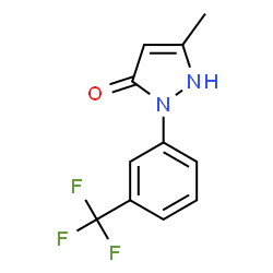 ChemSpider 2D Image | 5-methyl-2-[3-(trifluoromethyl)phenyl]-1H-pyrazol-3-one | C11H9F3N2O