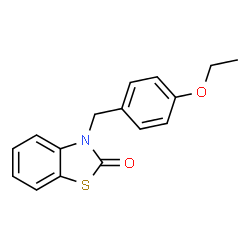 ChemSpider 2D Image | 3-(4-Ethoxy-benzyl)-3H-benzothiazol-2-one | C16H15NO2S