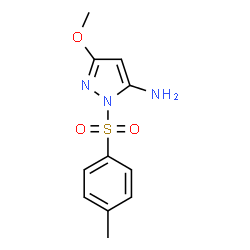 ChemSpider 2D Image | 5-Methoxy-2-(toluene-4-sulfonyl)-2H-pyrazol-3-ylamine | C11H13N3O3S