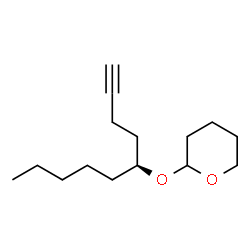 ChemSpider 2D Image | 2-[(5S)-1-Decyn-5-yloxy]tetrahydro-2H-pyran | C15H26O2