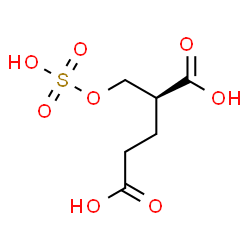 ChemSpider 2D Image | (2S)-2-[(Sulfooxy)methyl]pentanedioic acid | C6H10O8S