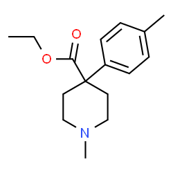 ChemSpider 2D Image | Ethyl 1-methyl-4-(4-methylphenyl)-4-piperidinecarboxylate | C16H23NO2