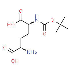ChemSpider 2D Image | (2S,5R)-2-Amino-5-({[(2-methyl-2-propanyl)oxy]carbonyl}amino)hexanedioic acid | C11H20N2O6