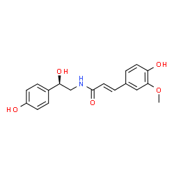 ChemSpider 2D Image | (R)-N-trans-feruloyloctopamine | C18H19NO5