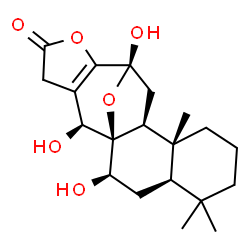 ChemSpider 2D Image | (1S,2R,4R,9R,10S,12S,18S)-2,12,18-Trihydroxy-5,5,9-trimethyl-14,19-dioxapentacyclo[10.6.1.0~1,10~.0~4,9~.0~13,17~]nonadec-13(17)-en-15-one | C20H28O6