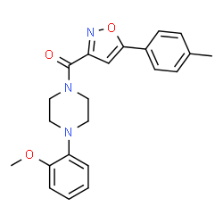 ChemSpider 2D Image | [4-(2-Methoxy-phenyl)-piperazin-1-yl]-(5-p-tolyl-isoxazol-3-yl)-methanone | C22H23N3O3