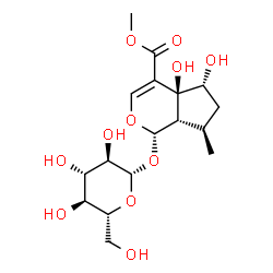 ChemSpider 2D Image | Methyl (1S,4aS,5R,7R,7aS)-1-(beta-D-glucopyranosyloxy)-4a,5-dihydroxy-7-methyl-1,4a,5,6,7,7a-hexahydrocyclopenta[c]pyran-4-carboxylate | C17H26O11