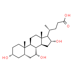 ChemSpider 2D Image | (3alpha,5beta,7alpha,16alpha,17xi)-3,7,16-Trihydroxycholan-24-oic acid | C24H40O5