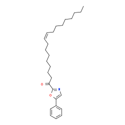 ChemSpider 2D Image | (9Z)-1-(5-Phenyl-1,3-oxazol-2-yl)-9-octadecen-1-one | C27H39NO2