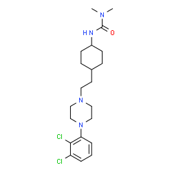 ChemSpider 2D Image | 3-(4-{2-[4-(2,3-Dichlorophenyl)-1-piperazinyl]ethyl}cyclohexyl)-1,1-dimethylurea | C21H32Cl2N4O