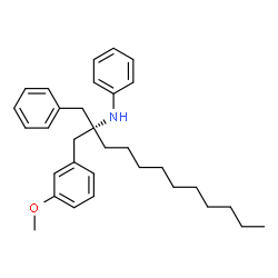 ChemSpider 2D Image | N-[(2S)-2-Benzyl-1-(3-methoxyphenyl)-2-dodecanyl]aniline | C32H43NO
