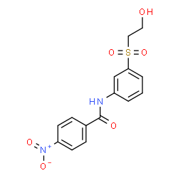 ChemSpider 2D Image | N-[3-[(2-Hydroxyethyl)sulfonyl]phenyl]-4-nitrobenzamide | C15H14N2O6S