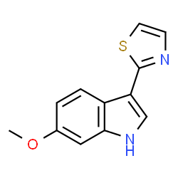 ChemSpider 2D Image | 6-Methoxy-3-(2-thiazolyl)-1H-indole | C12H10N2OS